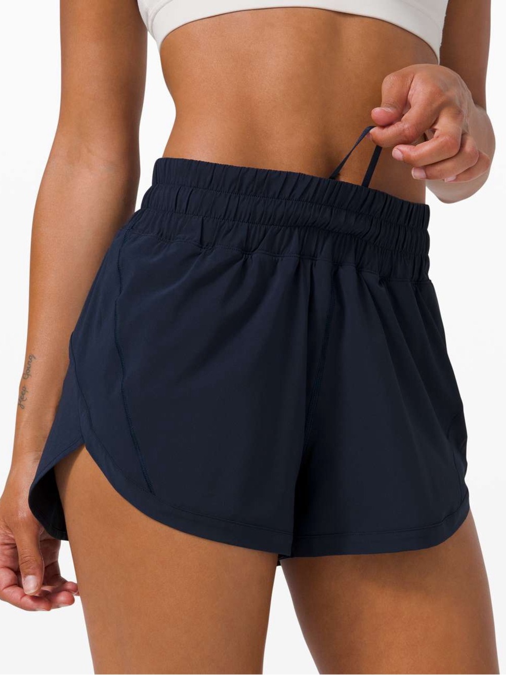 Lululemon Track That High-Rise Short Lined in Navy